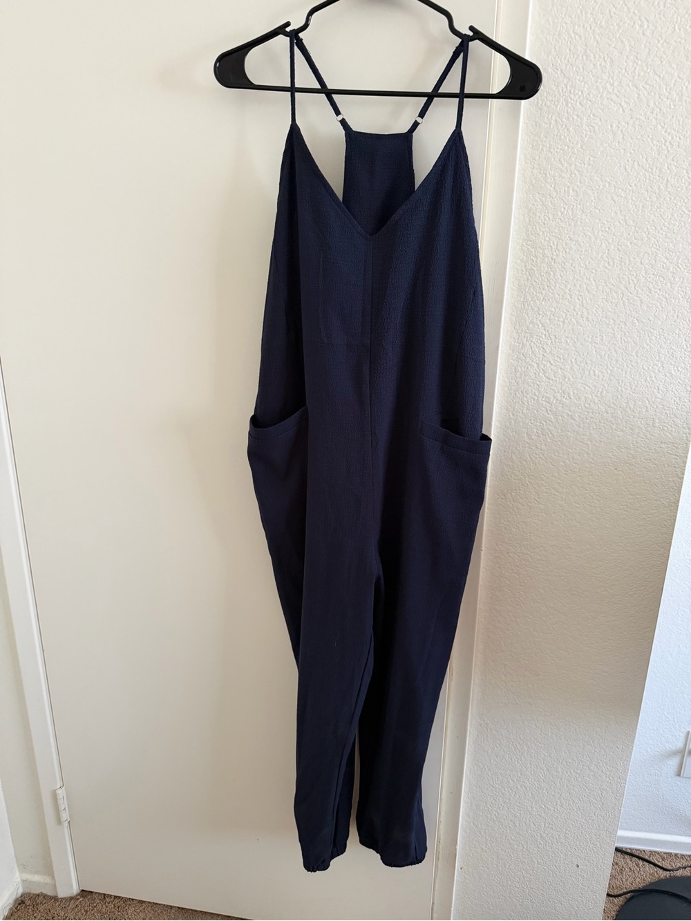 Navy Blue Women’s Strappy Jumpsuit